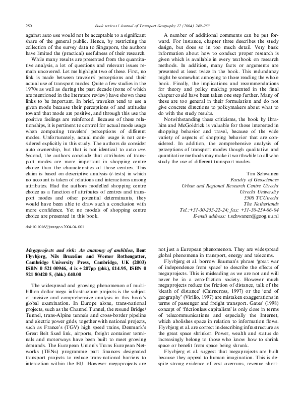  pdf megaprojects and risk an anatomy of ambition bent flyvbjerg