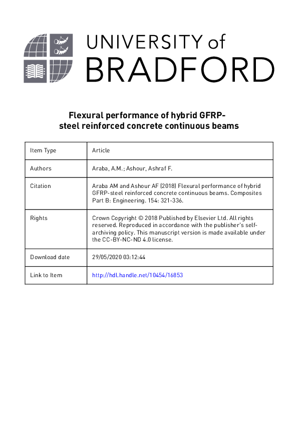 (PDF) Flexural performance of hybrid GFRP-Steel reinforced concrete ...