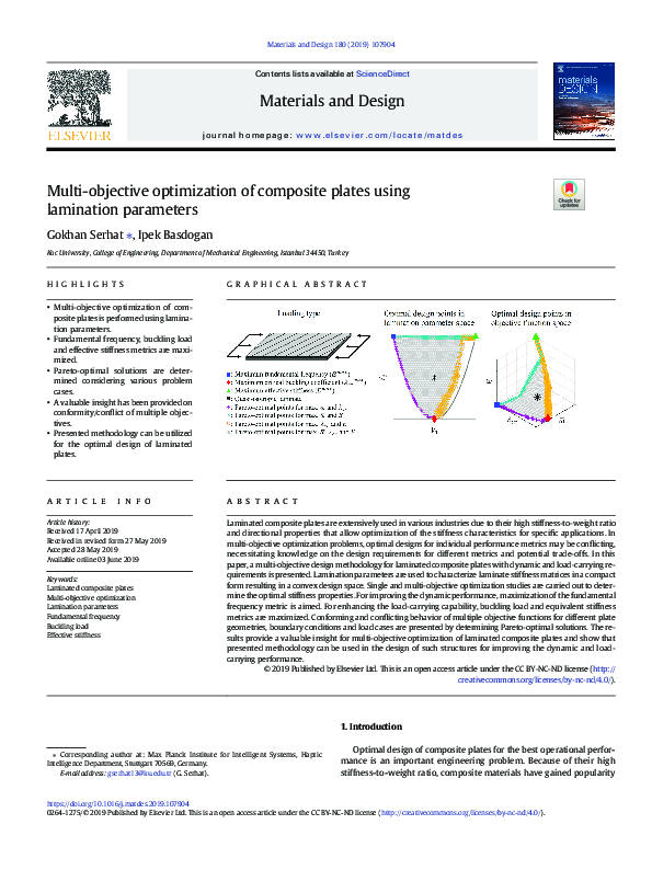 (PDF) Multi-objective optimization of composite plates using lamination ...