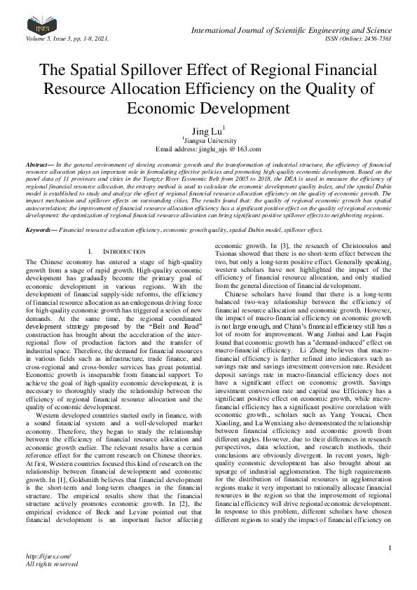 (PDF) The Spatial Spillover Effect of Regional Financial Resource ...