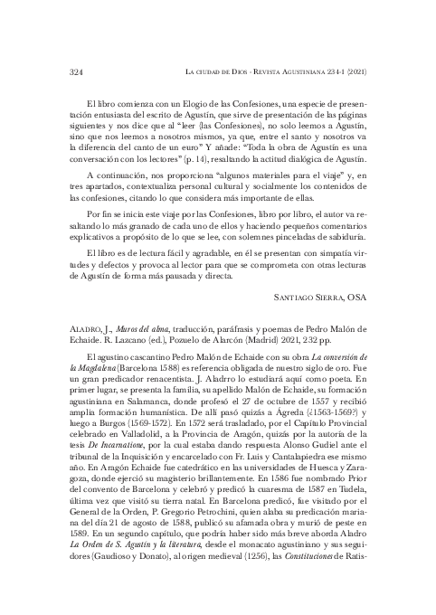 (PDF) Pedro Malón de Chaide (Poemario) y Santo Tomás de Villanueva