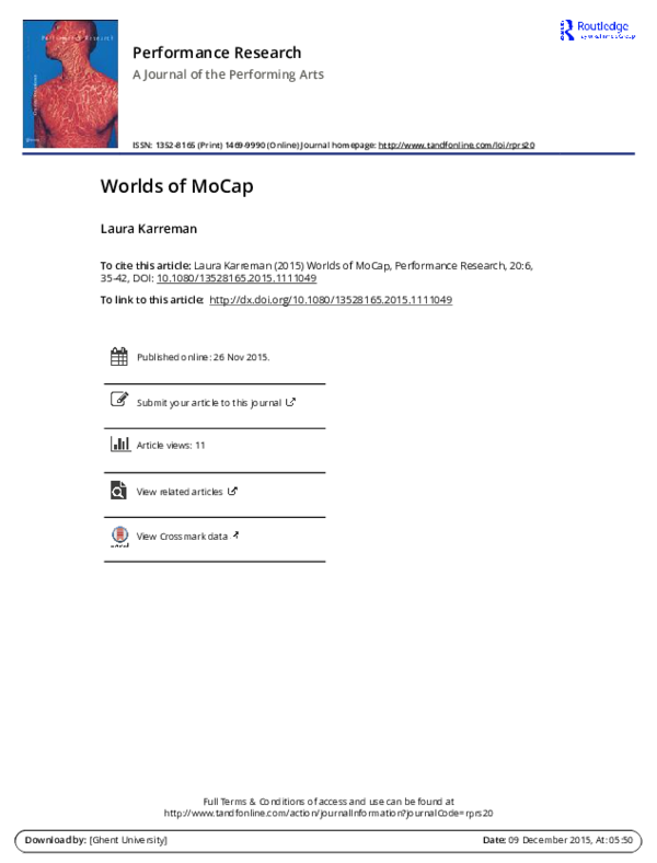 (PDF) Worlds of MoCap