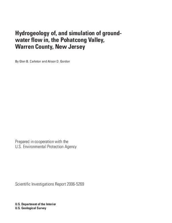 (PDF) Hydrogeology of, and Simulation of Ground-Water Flow In, the ...
