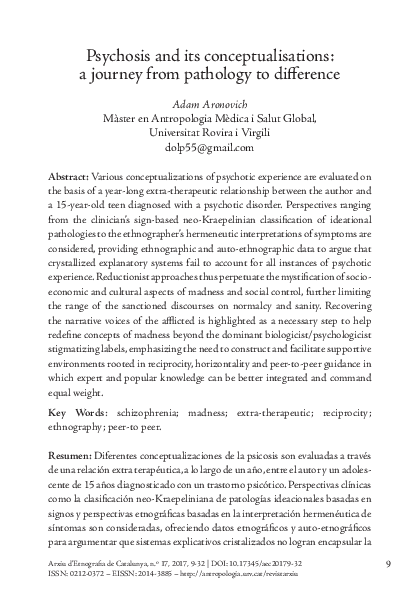 (PDF) Psychosis and its conceptualisations: a journey from pathology to ...