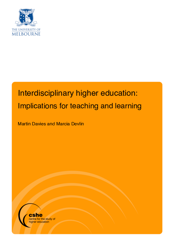 (PDF) Interdisciplinary higher education : implications for teaching ...