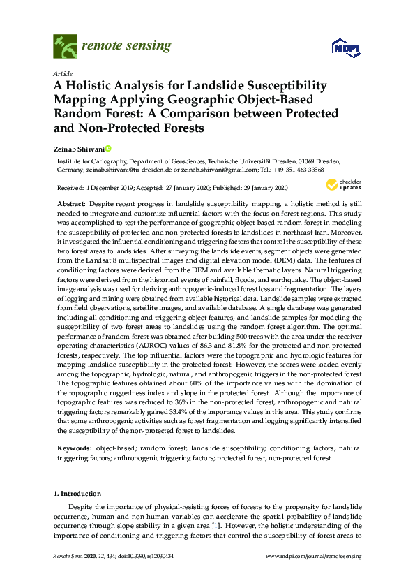 (PDF) A Holistic Analysis for Landslide Susceptibility Mapping Applying ...