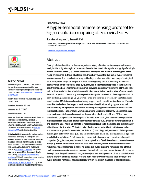 (PDF) A hyper-temporal remote sensing protocol for high-resolution ...