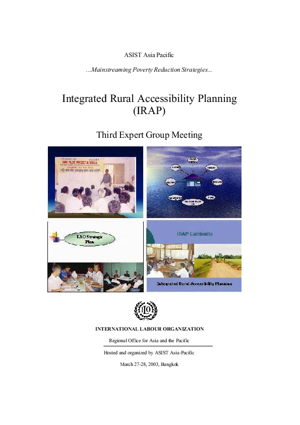 (PDF) Integrated Rural Accessibility Planning (IRAP): an application in ...