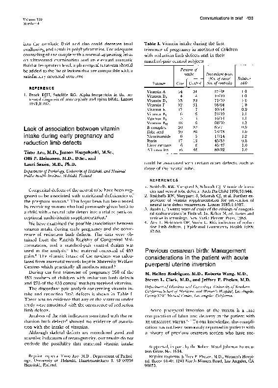 (PDF) Previous cesarean birth: Management considerations in the patient ...