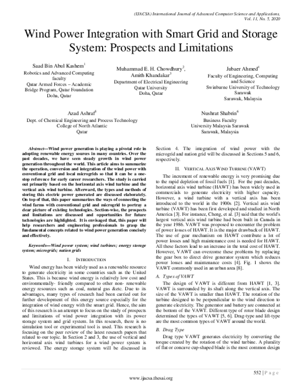 (PDF) Wind Power Integration with Smart Grid and Storage System ...