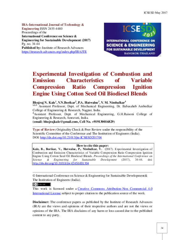 (PDF) Experimental investigation of combustion and heat transfer in a ...