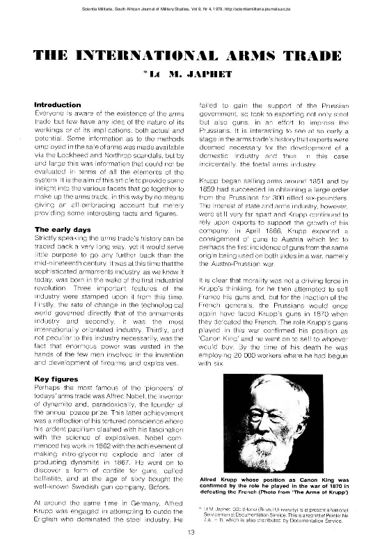 (PDF) The International Arms Trade