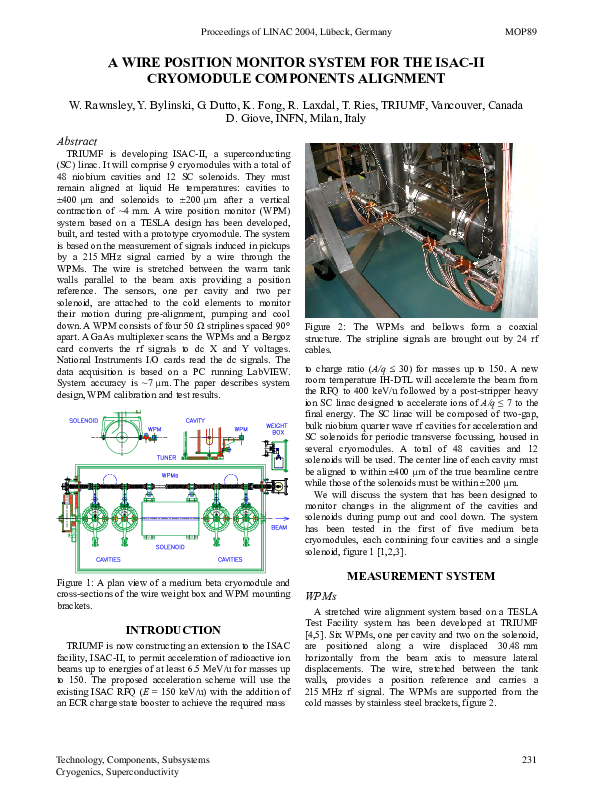 (PDF) A wire position monitor system for the ISAC-II cryomodule ...