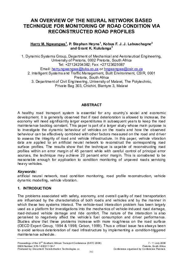 (PDF) Overview of the Neural Network Based Technique for Monitoring of ...