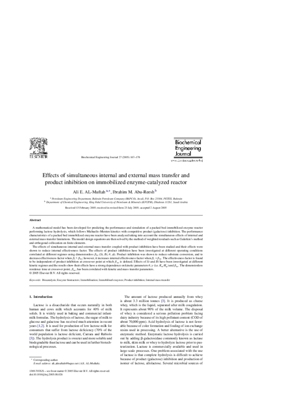 (PDF) Effects of simultaneous internal and external mass transfer and ...