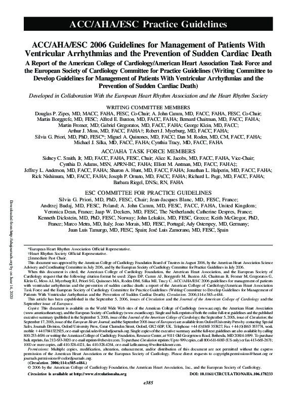 (PDF) ACC/AHA/ESC 2006 Guidelines for Management of Patients With ...