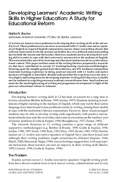 (PDF) Developing Learners' Academic Writing Skills in Higher Education ...