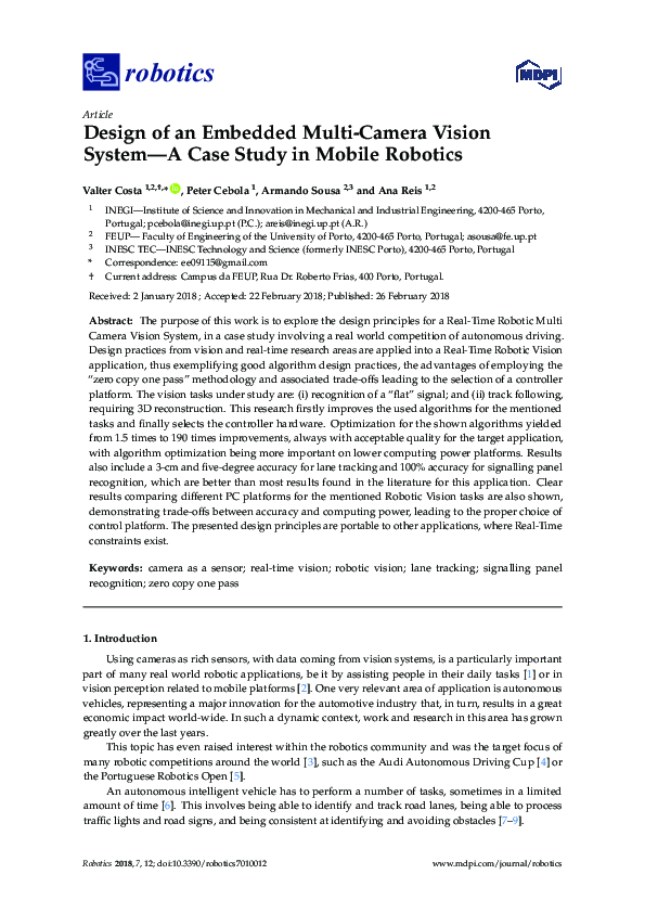 (PDF) Design of an Embedded Multi-Camera Vision System—A Case Study in ...