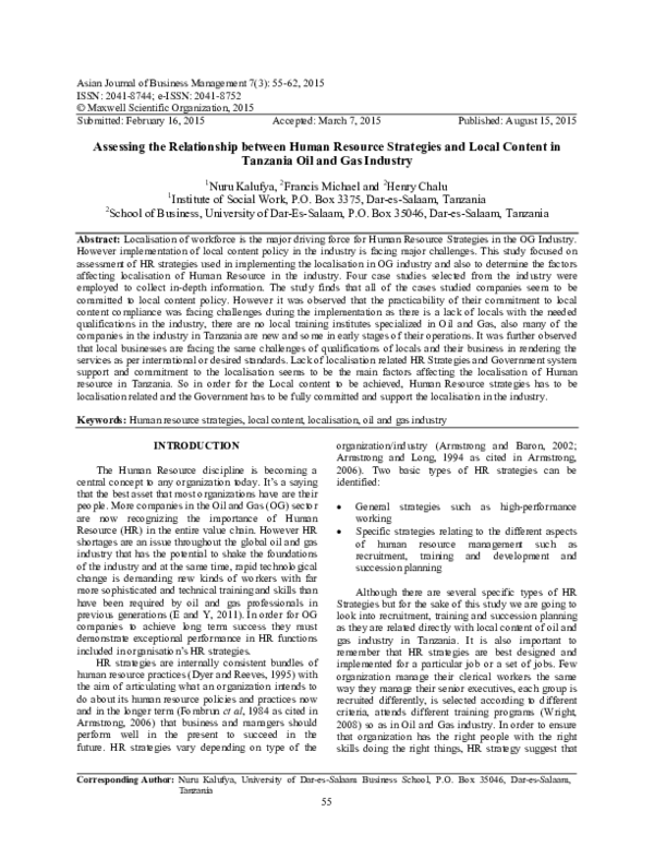 (PDF) Assessing the Relationship between Human Resource Management and ...