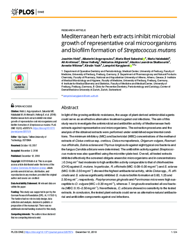 (PDF) Mediterranean herb extracts inhibit microbial growth of ...