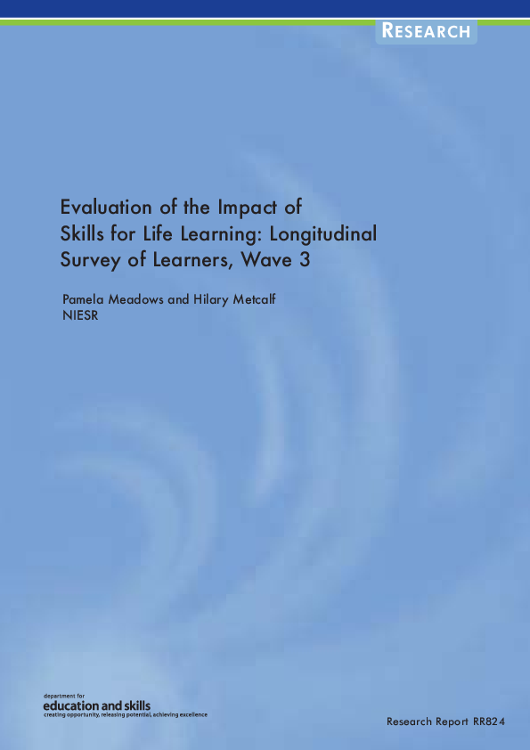 (PDF) Evaluation of the Impact of Skills for Life Learning ...