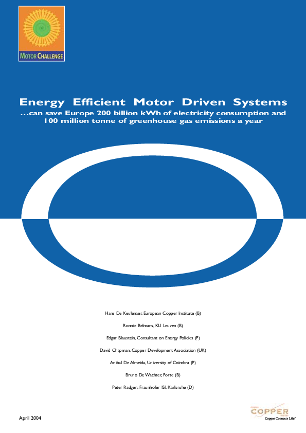 (PDF) Energy Efficient Motor Driven Systems
