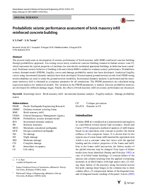 (PDF) Probabilistic seismic performance assessment of code-compliant ...