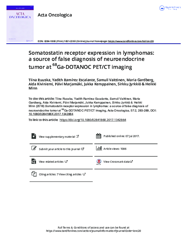 (PDF) Somatostatin receptor expression in lymphomas: a source of false ...