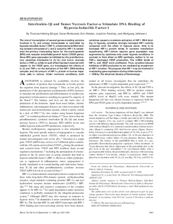 (PDF) Interleukin-1 Beta and Tumor Necrosis Factor Alpha Upregulation ...