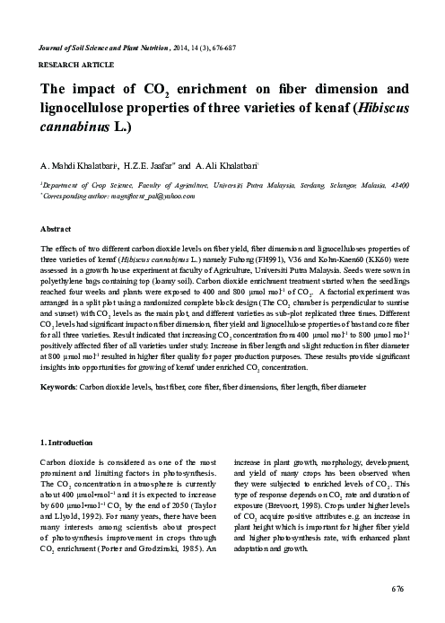 (PDF) The impact of CO2 enrichment on fiber dimension and ...