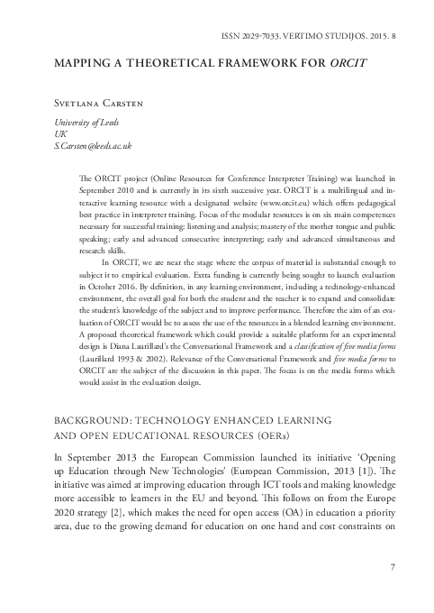 (PDF) Orcit Išteklių Vertinimo Metodikos Teorinis Modelis