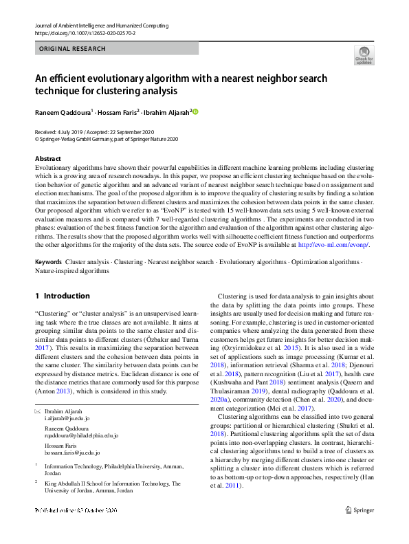 (PDF) An efficient evolutionary algorithm with a nearest neighbor ...