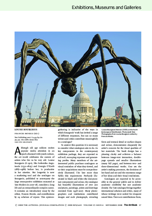 PDF) Louise Bourgeois by Frances Morris (ED.)