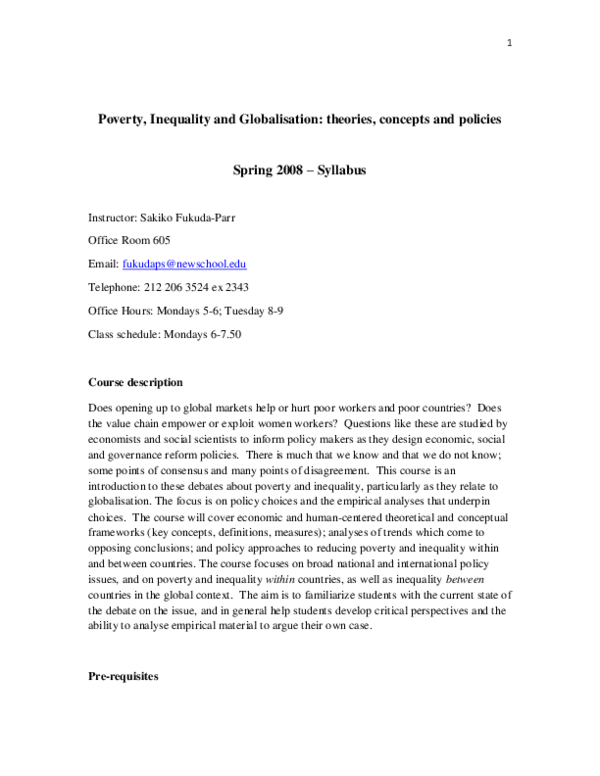 (PDF) Poverty, Inequality and Globalisation: theories, concepts and ...