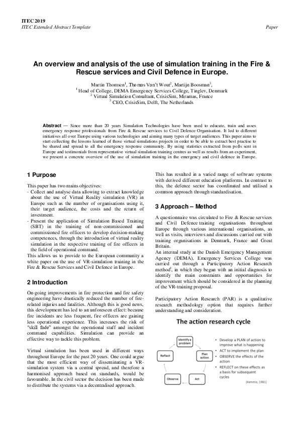 (PDF) An overview and analysis of the use of simulation training in the ...