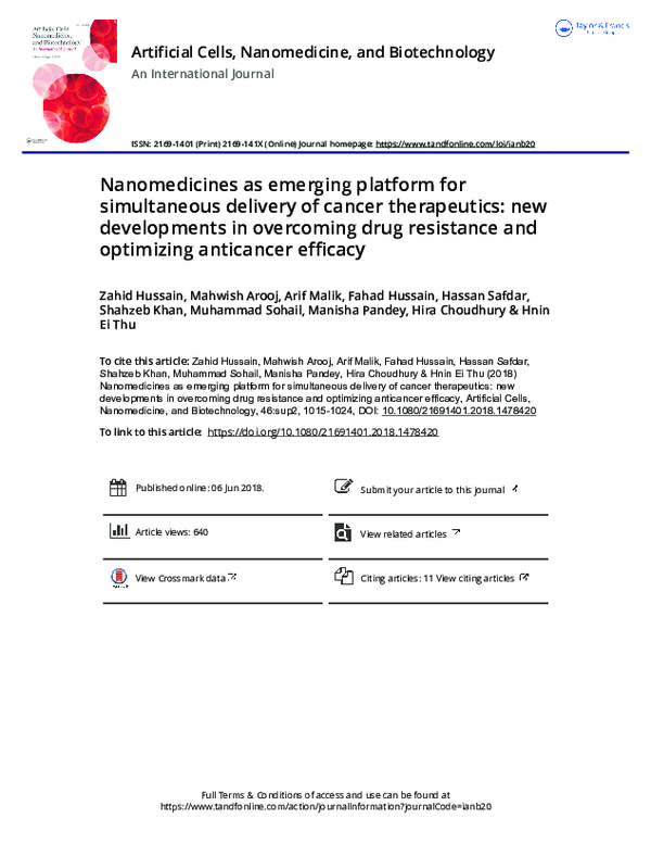 (PDF) Nanomedicines as emerging platform for simultaneous delivery of ...