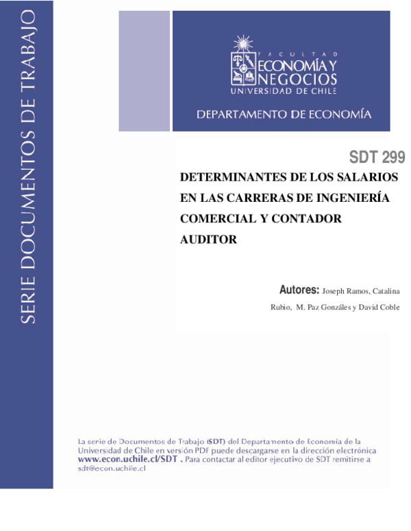  PDF Determinantes De Los Salarios En Las Carreras De Ingenier A 