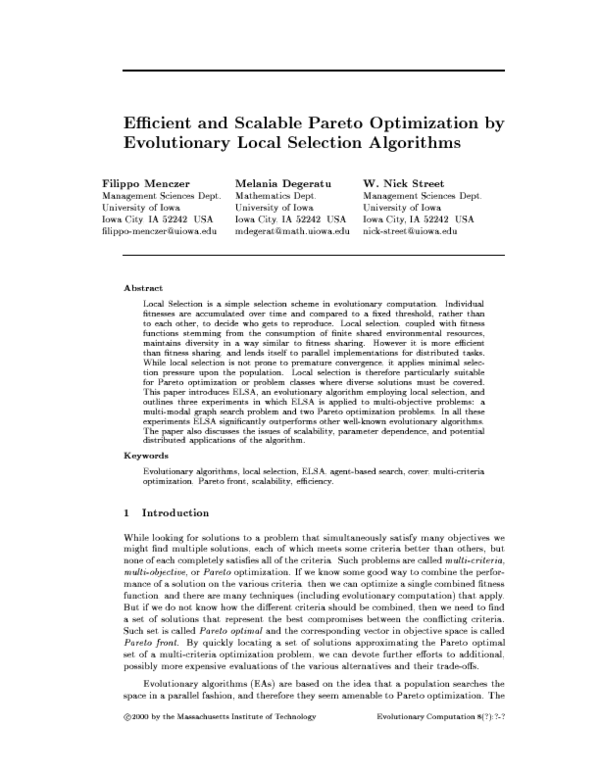 (PDF) Efficient and Scalable Pareto Optimization by