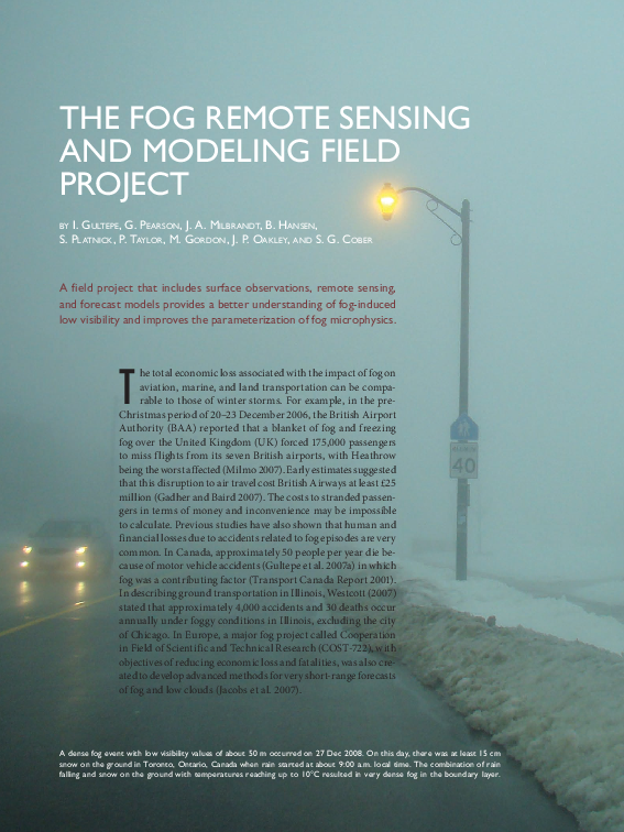 (PDF) The Fog Remote Sensing and Modeling Field Project