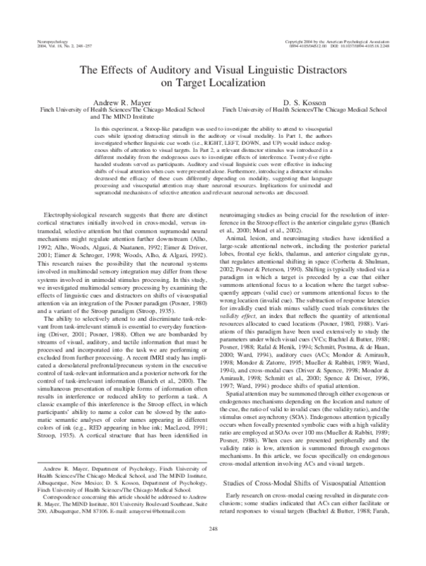 (PDF) The Effects of Auditory and Visual Linguistic Distractors on ...