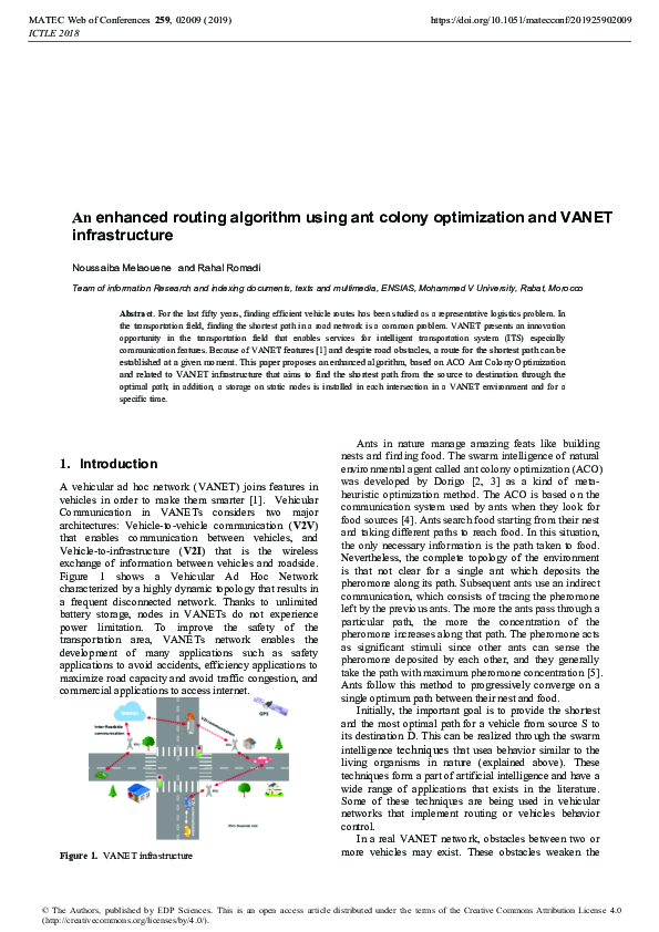 (PDF) An enhanced routing algorithm using ant colony optimization and ...