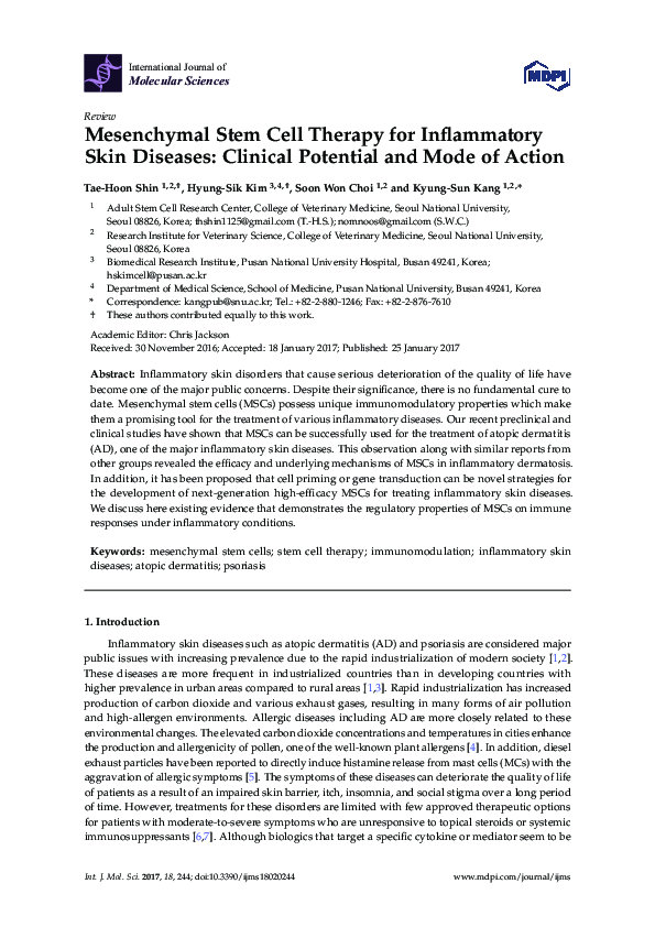 (PDF) Mesenchymal stem cell therapy for inflammatory bowel diseases ...