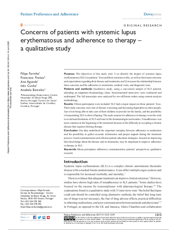 (PDF) Concerns of patients with systemic lupus erythematosus and ...