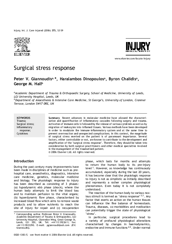 (PDF) Surgical stress response