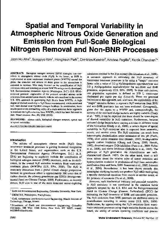 (PDF) Spatial and Temporal Variability in Atmospheric Nitrous Oxide ...