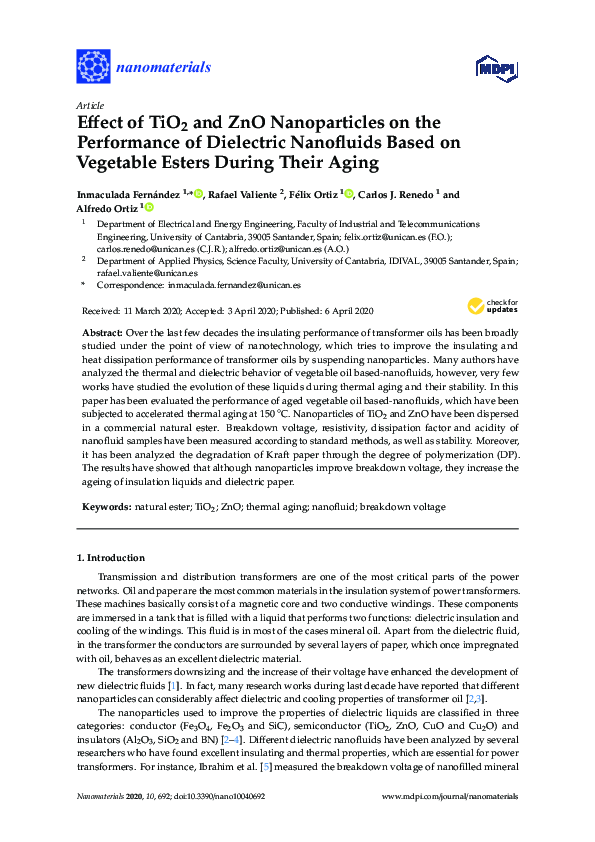 (PDF) Effect of TiO2 and ZnO Nanoparticles on the Performance of ...