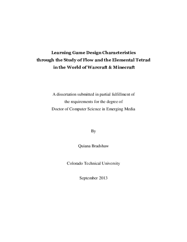 (PDF) Learning Game Design Characteristics through the Study of Flow ...