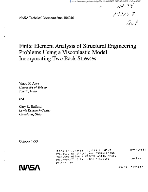 (PDF) Finite Element Analysis of Structural Engineering Problems Using ...