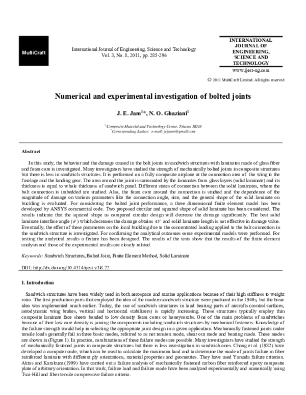 (PDF) Numerical and experimental investigation of the behavior of high ...