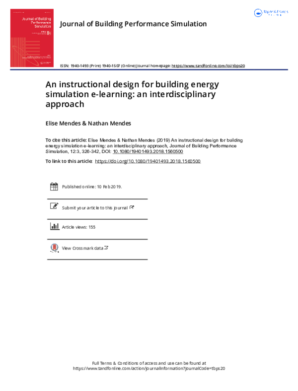 (PDF) An instructional design for building energy simulation e-learning ...